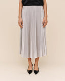 Bella Dahl Pleated Skirt- Silver Shimmer
