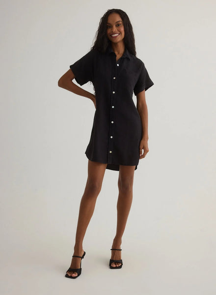 Bella Dahl Roll Sleeve Pocket Shirt Dress