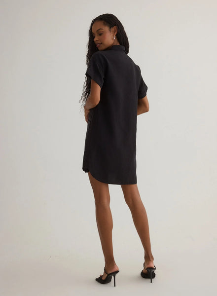 Bella Dahl Roll Sleeve Pocket Shirt Dress