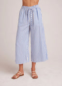 Bella Dahl Ruffle Waist Striped - Bahia Breeze