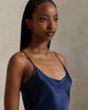 Ralph Lauren Midi Silk Slip Dress- Navy
