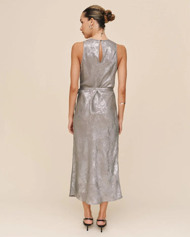 Bella Dahl Tank Slip Dress- Silver Distress Foil