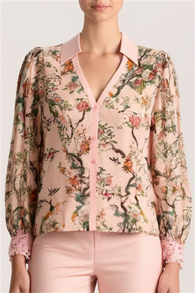 Alice & Olivia Charis Blouse- Sunset Grove