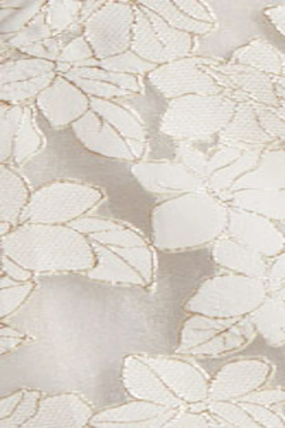 Teri Jon Burn Out Organza Flower Applique Dress