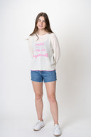Meet Me in Fayetteville Sweater- Fuchsia/Cream