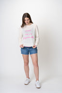 Meet Me in Fayetteville Sweater- Fuchsia/Cream