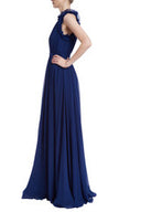Ruffle Trim Halter Dress