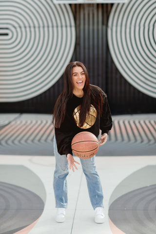 Queen of Sparkles Basketball Sweatshirt
