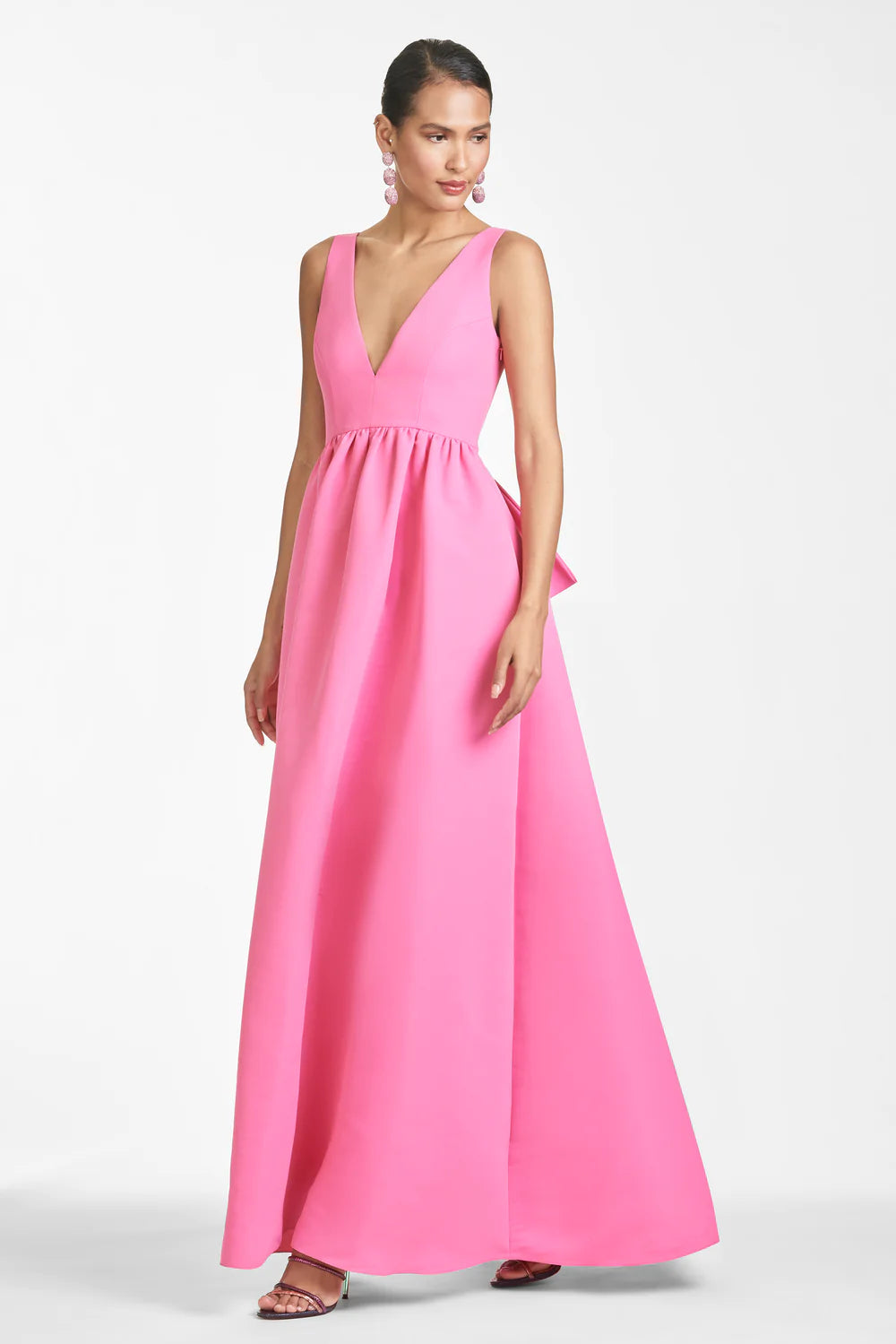 Evening dress in 2024 shocking pink faille