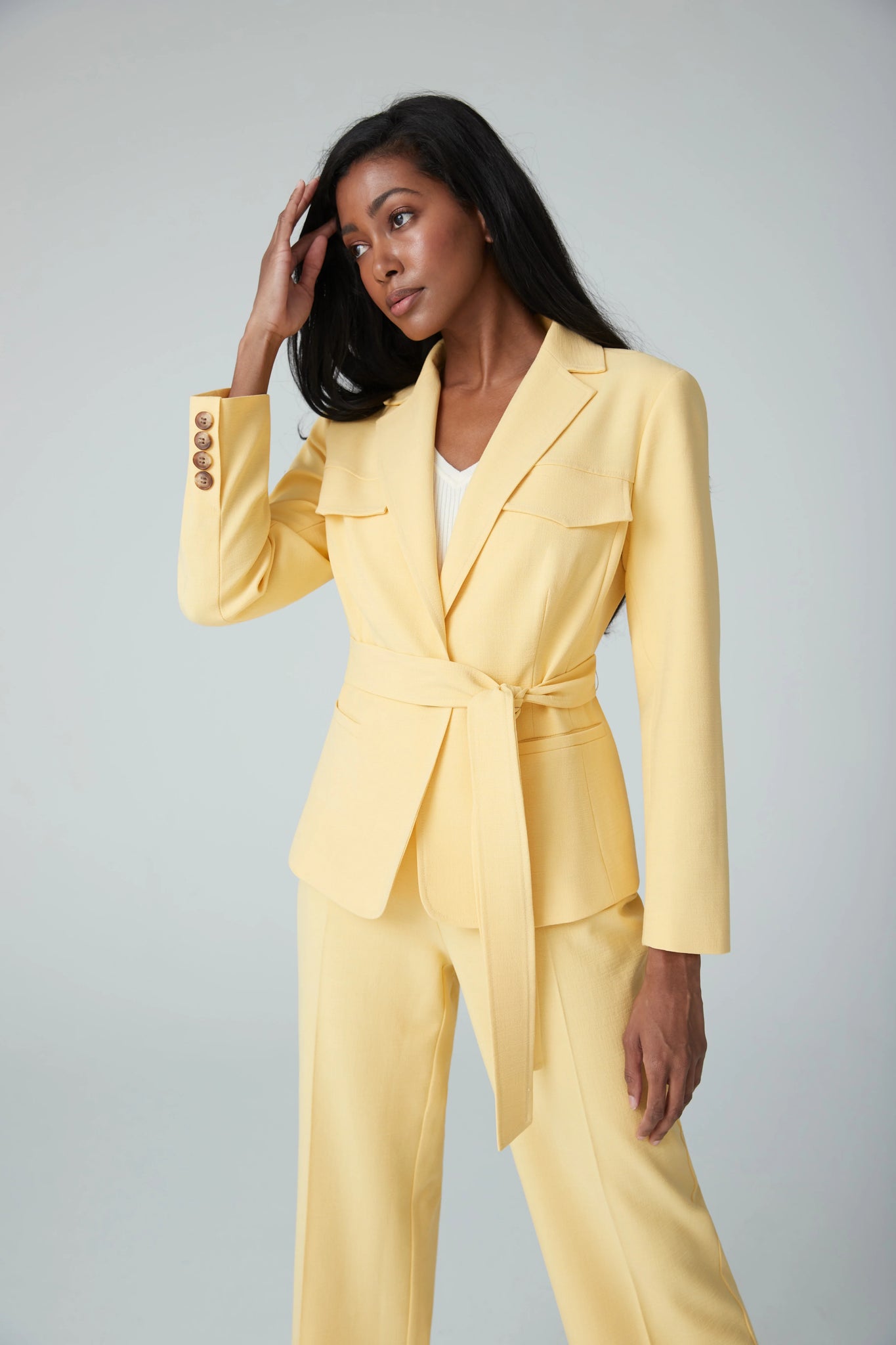 Women's Suits | Mustard Gold Yellow Suit | Edgy Professional Wear – Layo G.