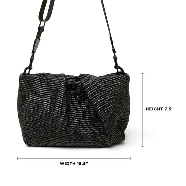 Savannah Handbag- Black Raffia