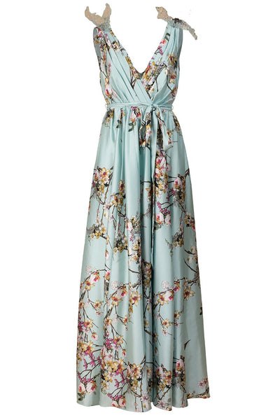 Mint Multi Gown with Butterfly Detail
