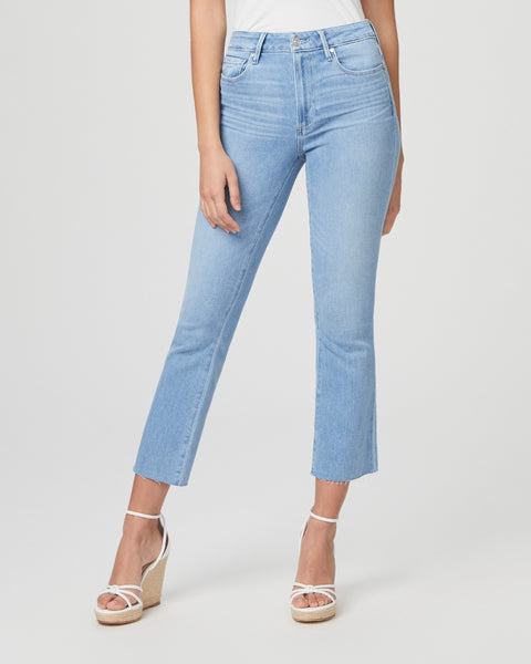 Paige Colette Crop Flare Jean - Sky Touch