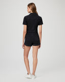 Paige Meg Short Slv Romper Waist Tie - Black
