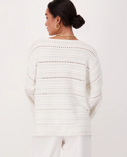 AM Cotton Cashmere V Neck Sweater- Ivory