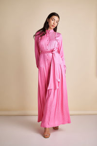 Lace Chain Print Pink Jumpsuit